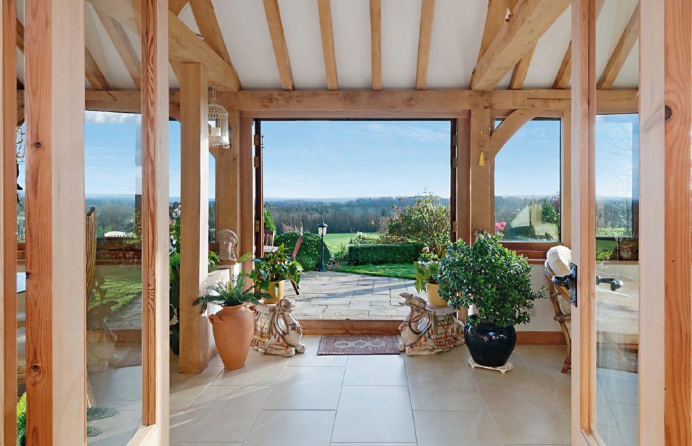 Beautiful oak-framed orangery extension by Mitchells Construction